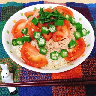 トマト満天☆夏の贅沢素麺(潰瘍性大腸炎◎)